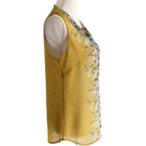 CAbi Sheer Floral Button Front Style 5221 Small - Picture 4 of 11